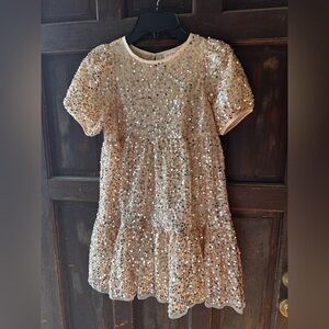 Cat & Jack Glittering Gold Sequin Dress